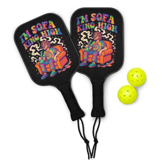 Im Sofa King High Pickleball paddle set