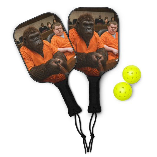 Bigfoot vlogs Jail Pickleball paddle set
