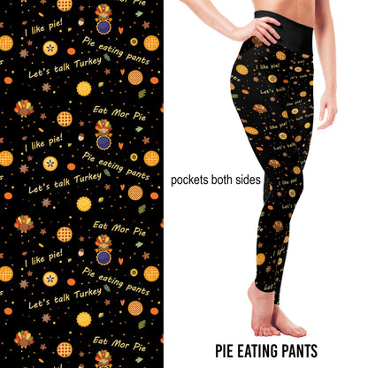 Pie Eating Pants – Thanksgiving Leggings with Pockets -  Pre-Order