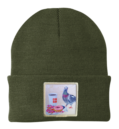 Pigeons Run On Donuts Beanie