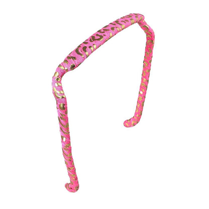 Pink and Gold Cheetah Headband