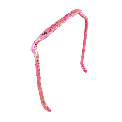 Pink and Gold Cheetah Headband