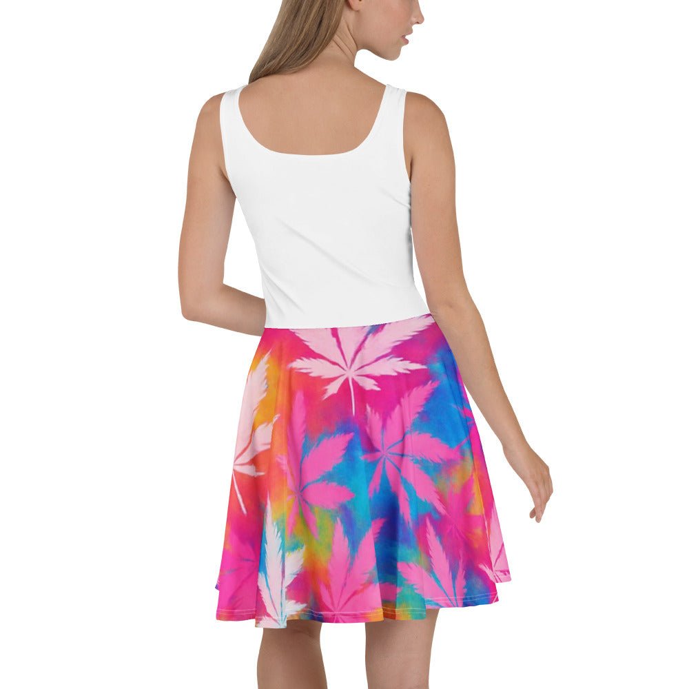 Pink Good Vibes Skater Dress