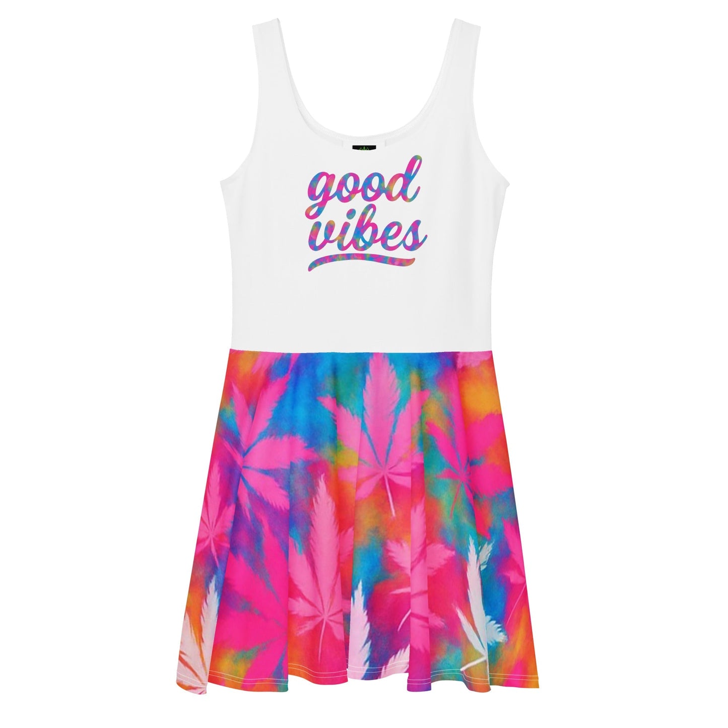 Pink Good Vibes Skater Dress