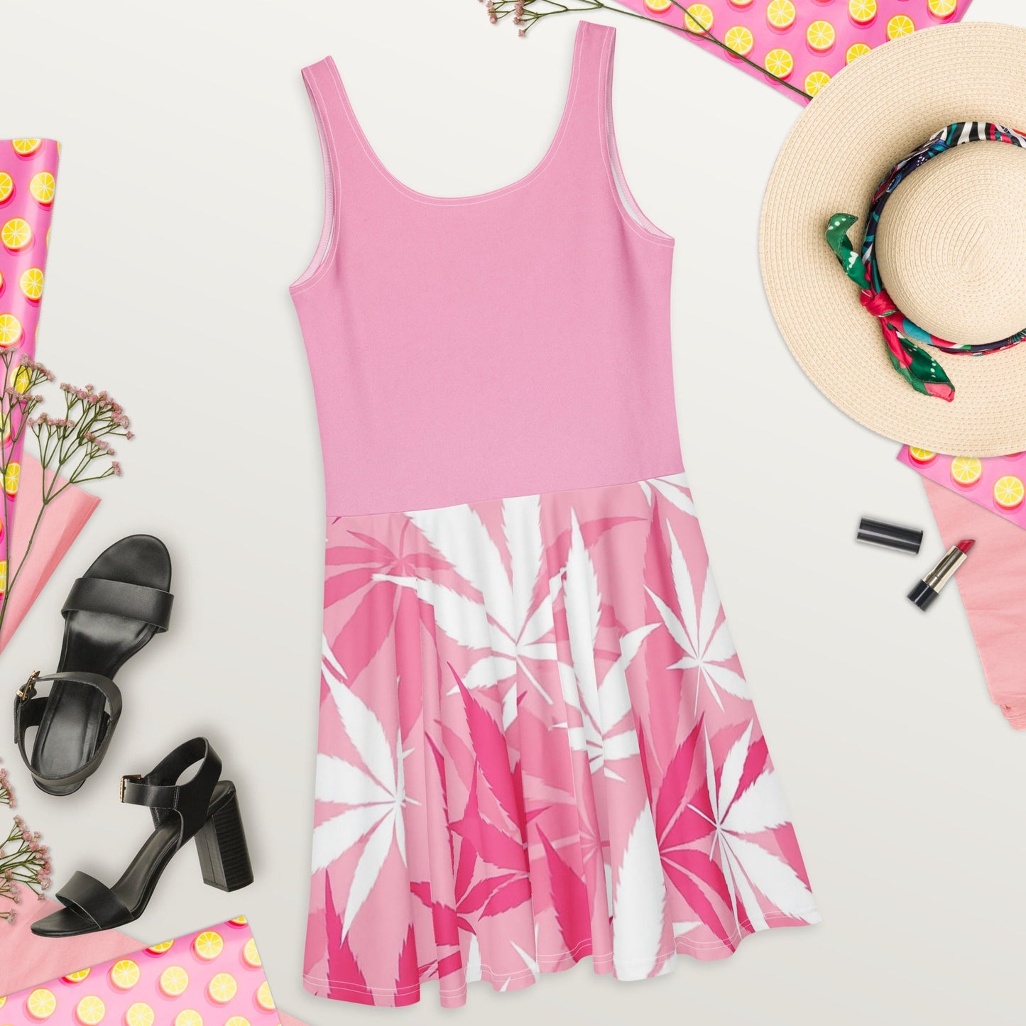 Pink Stoner Girl Skater Dress