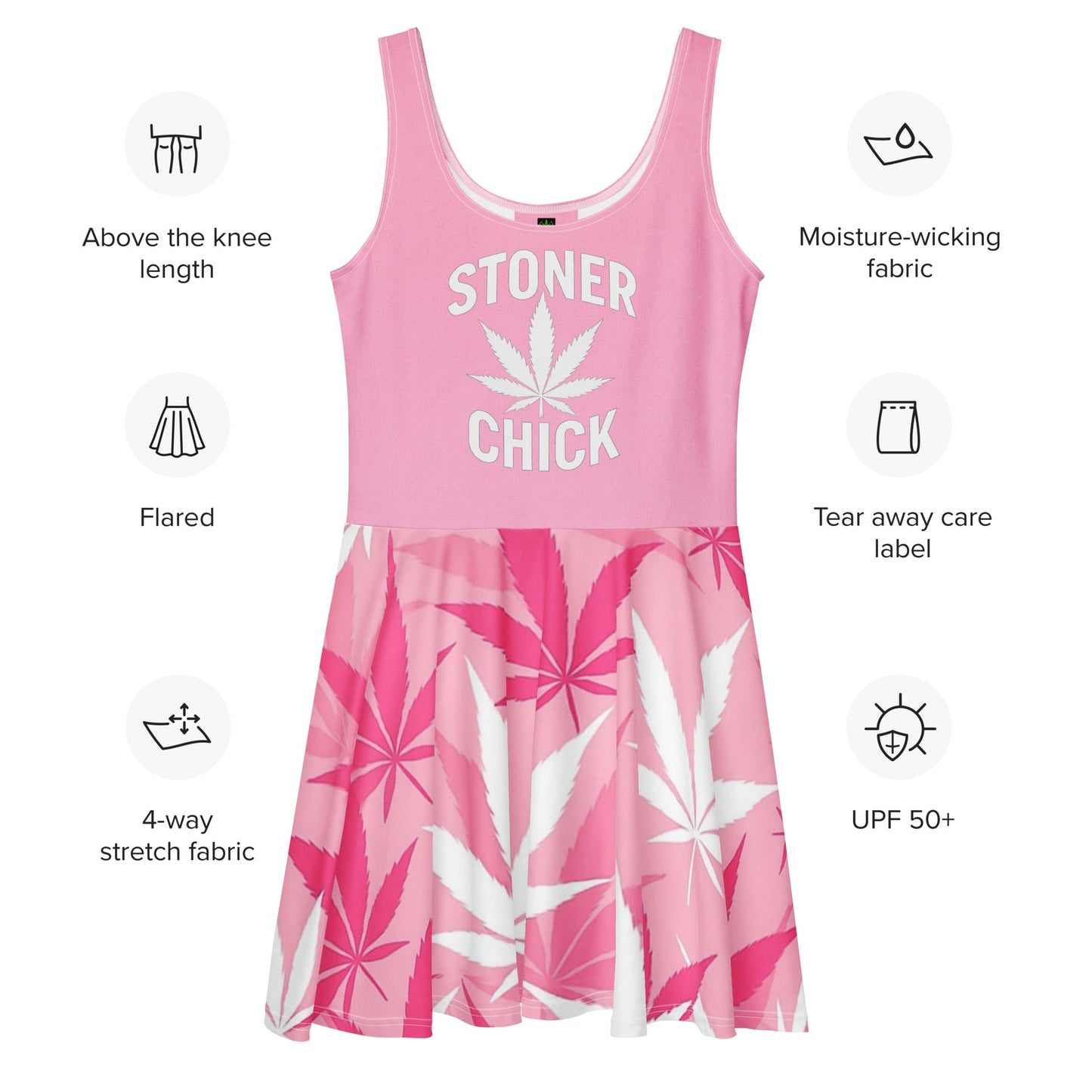 Pink Stoner Girl Skater Dress