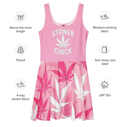Pink Stoner Girl Skater Dress