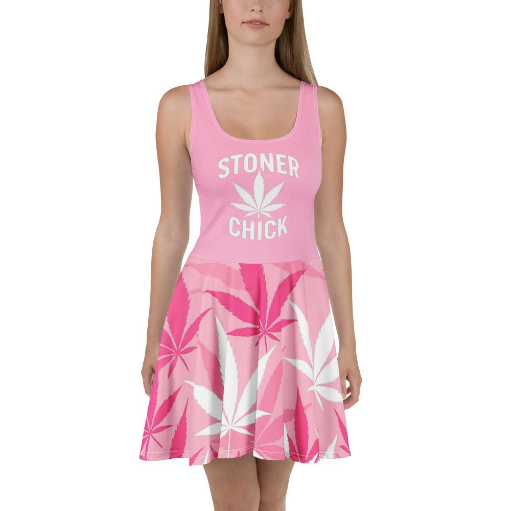 Pink Stoner Girl Skater Dress
