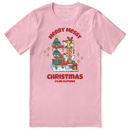 Messy Christmas Cat T-Shirt
