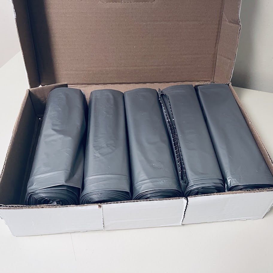 Pitt Plastics 50ct Titanium 55-60 Gallon Garbage Bags, 1.7 mil, Silver