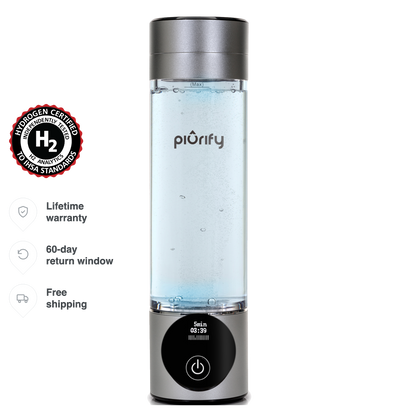 PIURIFY Hydrogenator® Hydrogen Water Bottle - Silver