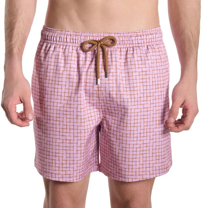 Pixel Break, Rosetide Hybrid Short, Compression Lined Swim and Resort Trunk