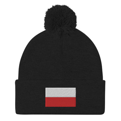 Polish Flag Pom-Pom Beanie