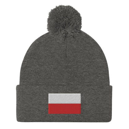 Polish Flag Pom-Pom Beanie