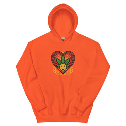 Pot Leaf Heart Design Unisex Hoodie