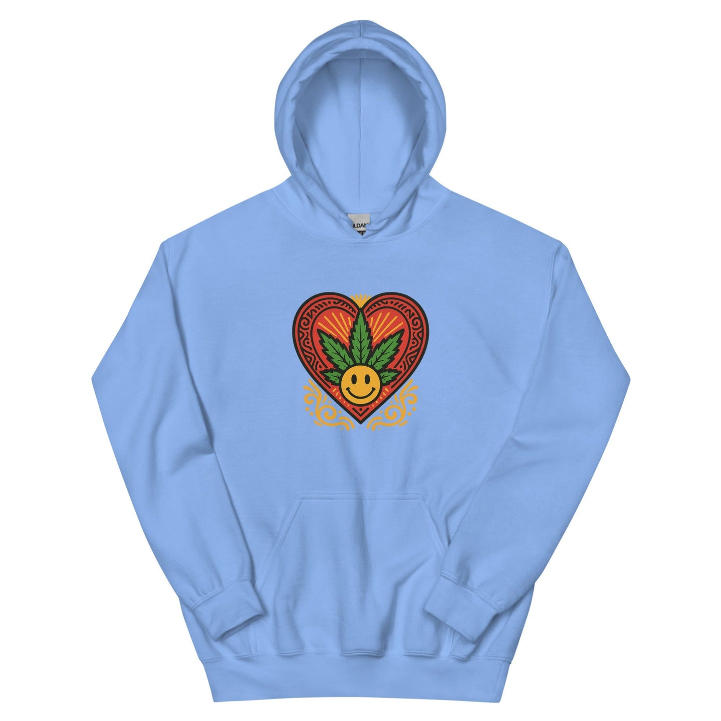 Pot Leaf Heart Design Unisex Hoodie