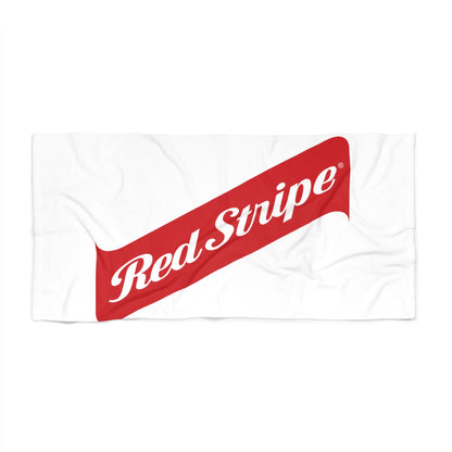 Red Stripe Beach Towel