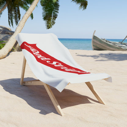 Red Stripe Beach Towel
