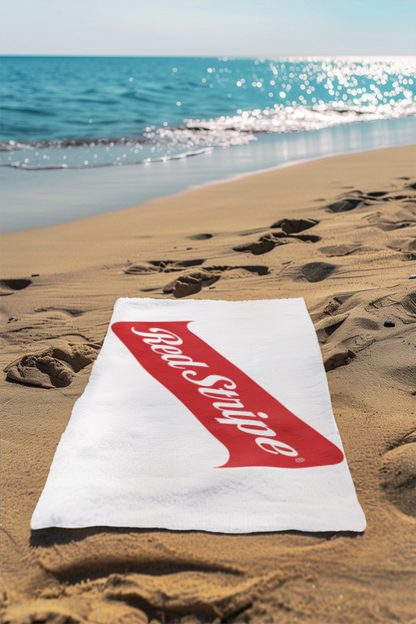 Red Stripe Beach Towel