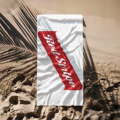 Red Stripe Beach Towel