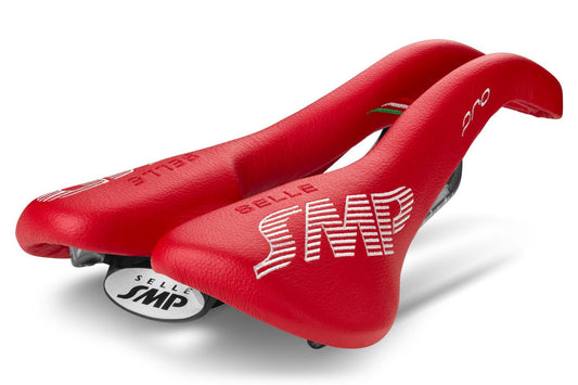 Selle SMP Pro Saddle with Carbon Rails (Red)