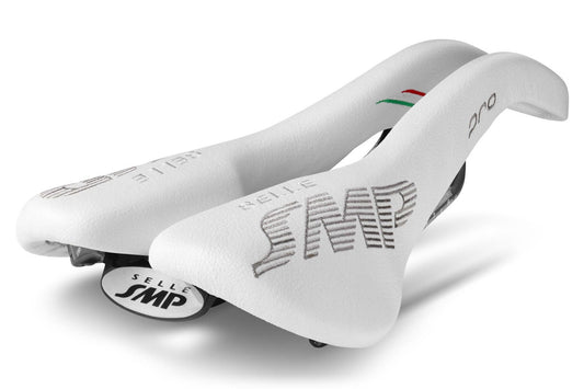 Selle SMP Pro Saddle with Carbon Rails (White)