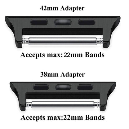 Apple Watch Band Connector Adapter for Ultra 1/2/3, Series 11/10/9/8/SE - Stainless Steel Lugs (38mm-49mm)