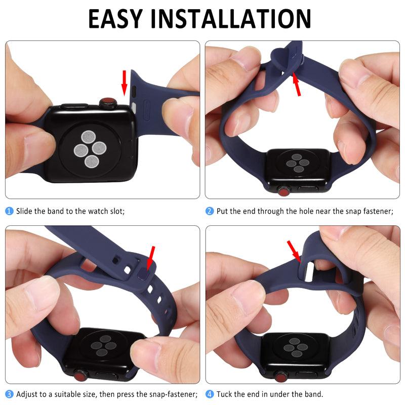 Silicone Apple Watch Band Series 11/10/9/8/7/6/5/4/ SE / Ultra 1/2/3