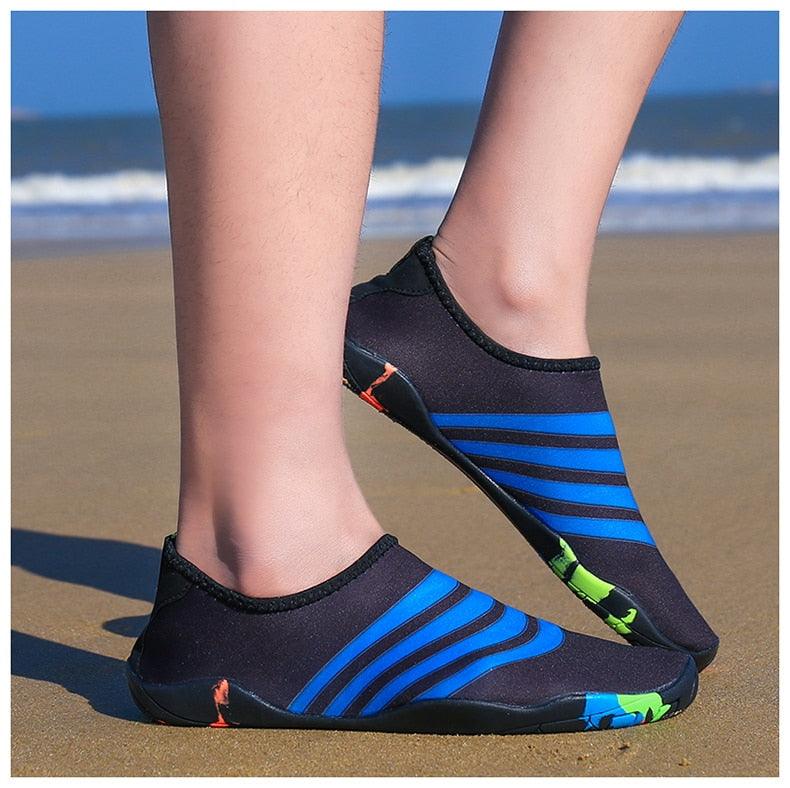 Summer Outdoor Mens Sports Water Shoes Non-Slip Beach Shoes Barefoot Upstream Shoes Quick-Dry Aqua Sock Barefoot For Beach Swim River Pool Lake Hiking Kayaking Surfing