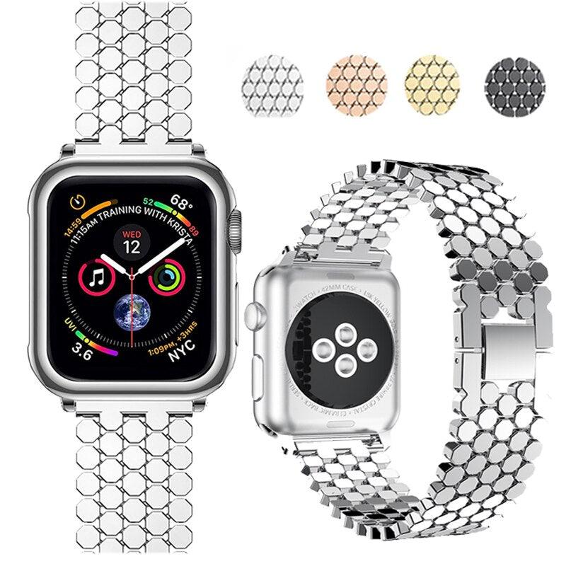 Steel Apple Watch Strap Series 11/10/9/8/7/6/5/4/ SE / Ultra 1/2/3