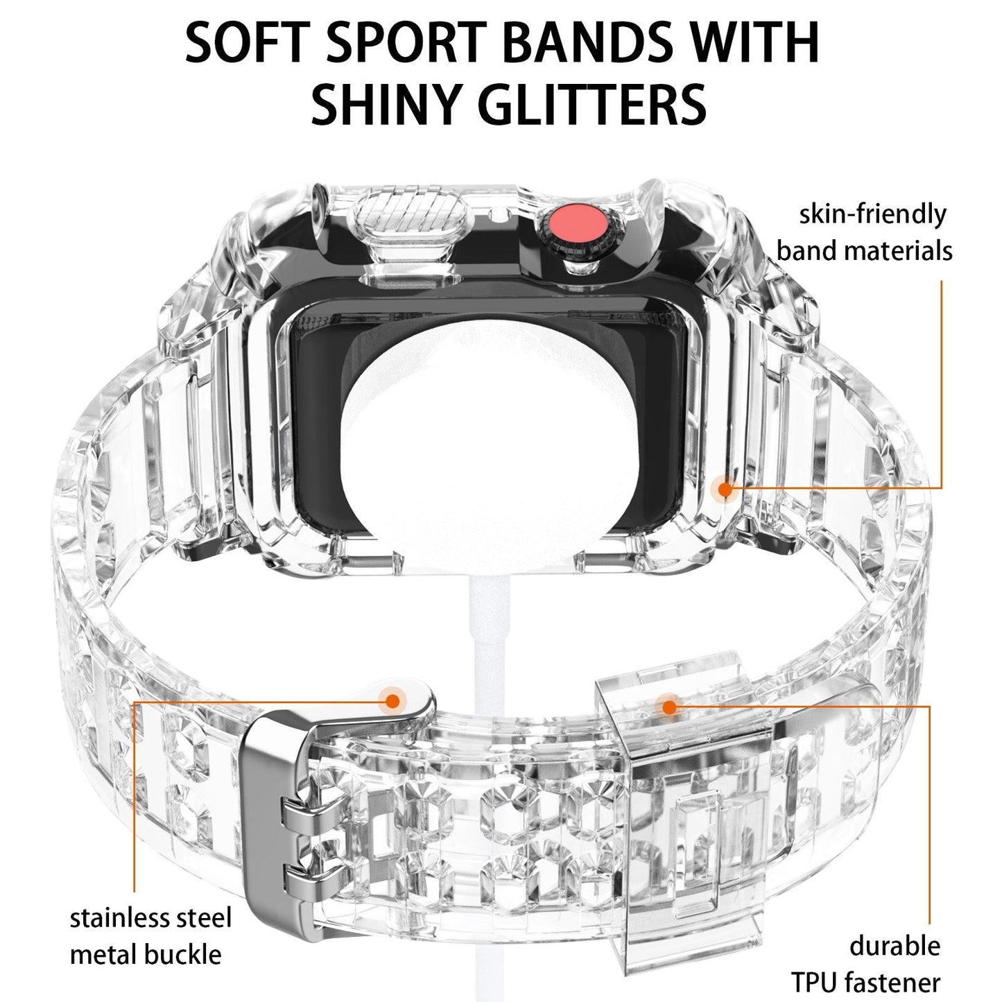 Transparent Apple Watch Band+Case