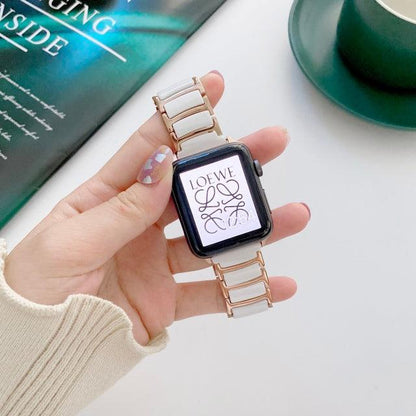 Ceramic Stainless Steel Apple Watch Band – Series 1–11 & Ultra 1–3