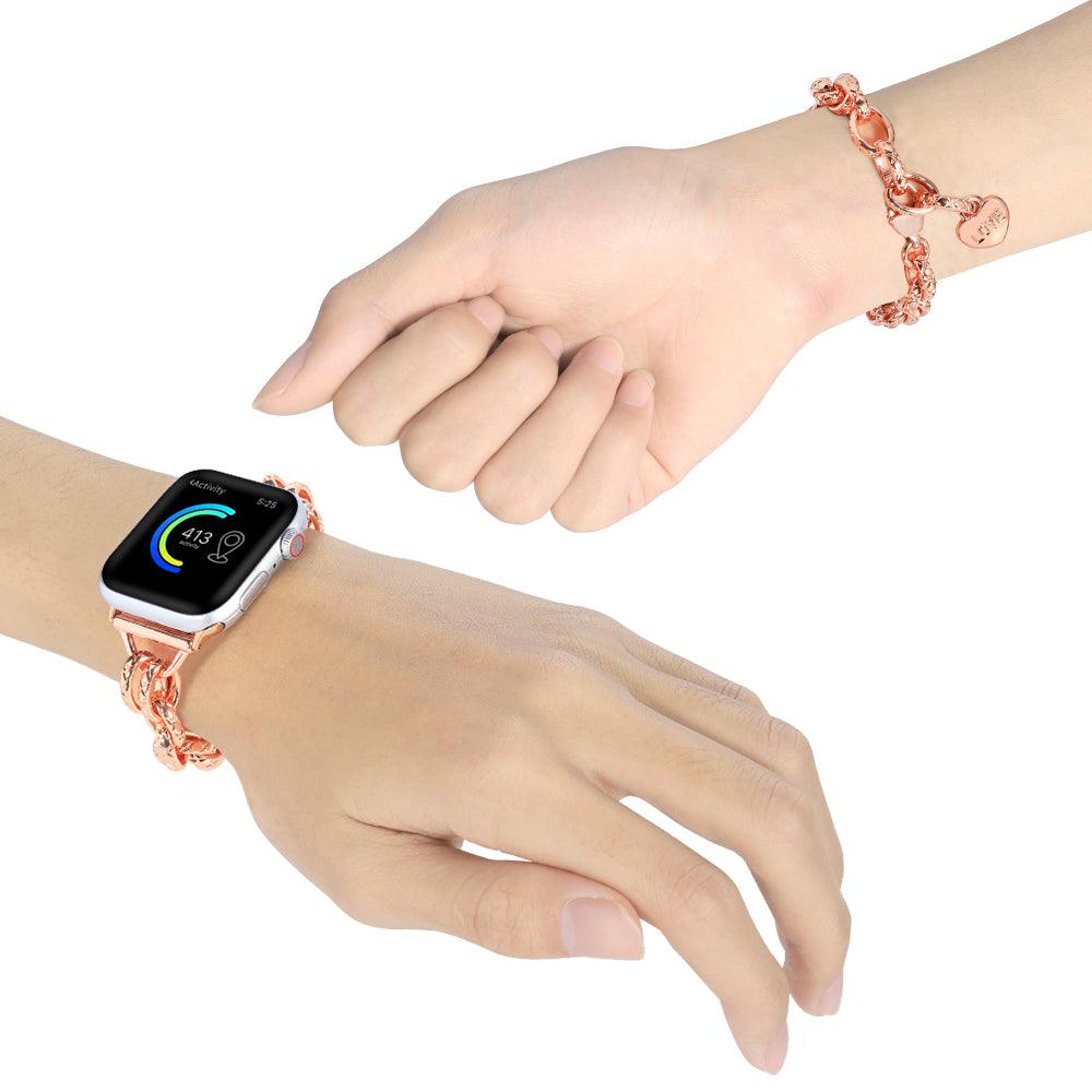 Luxury Women's Stainless Steel Apple Watch Band 11/10/9/8/7/6/5/4/ SE / Ultra 1/2/3