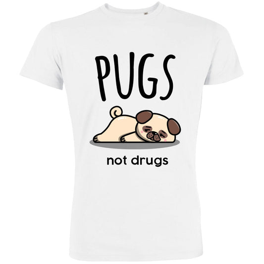 Pugs Not Drugs Men's Organic Tee