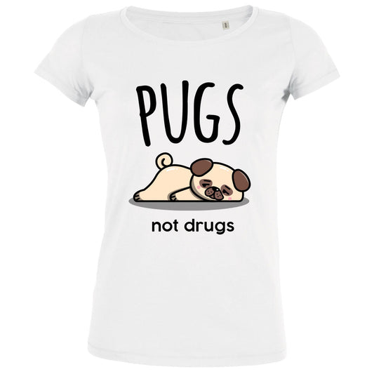 Pugs Not Drugs Women's Organic Tee