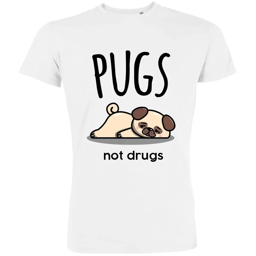 Pugs Not Drugs Men's Organic Tee