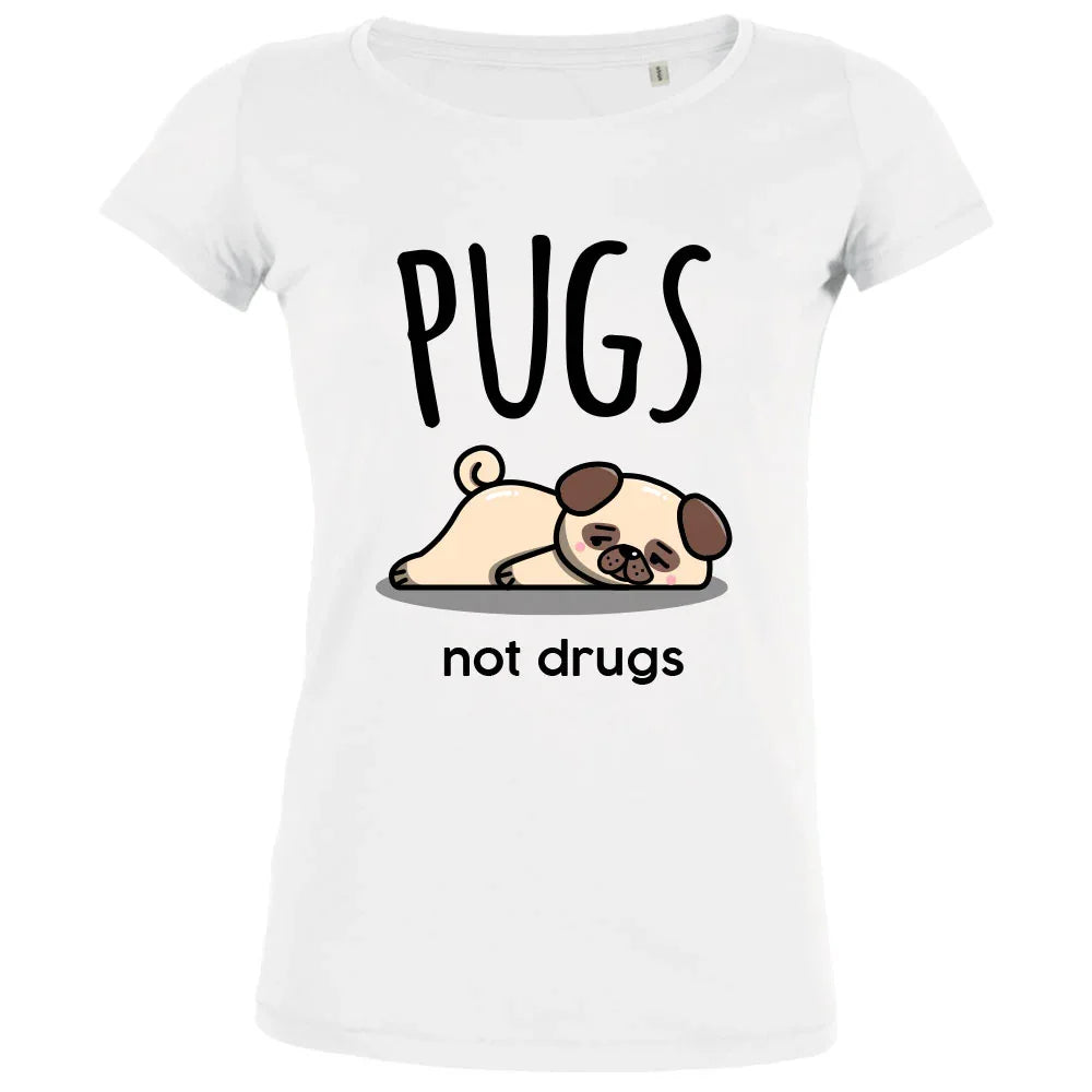 Pugs Not Drugs Women's Organic Tee