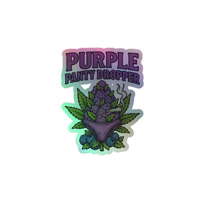 Purple Panty Dropper Holographic stickers