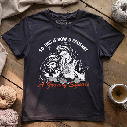 Purrfect Granny Square T-shirt
