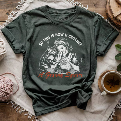 Purrfect Granny Square T-shirt
