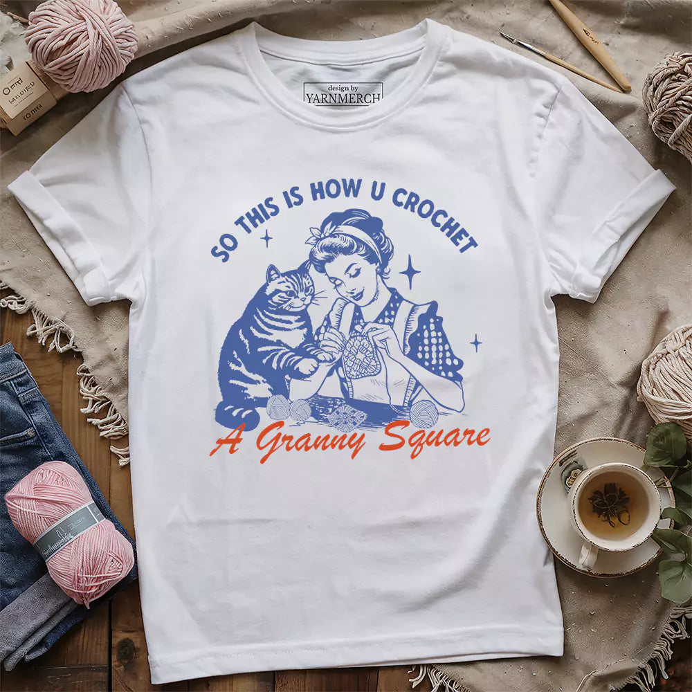 Purrfect Granny Square T-shirt