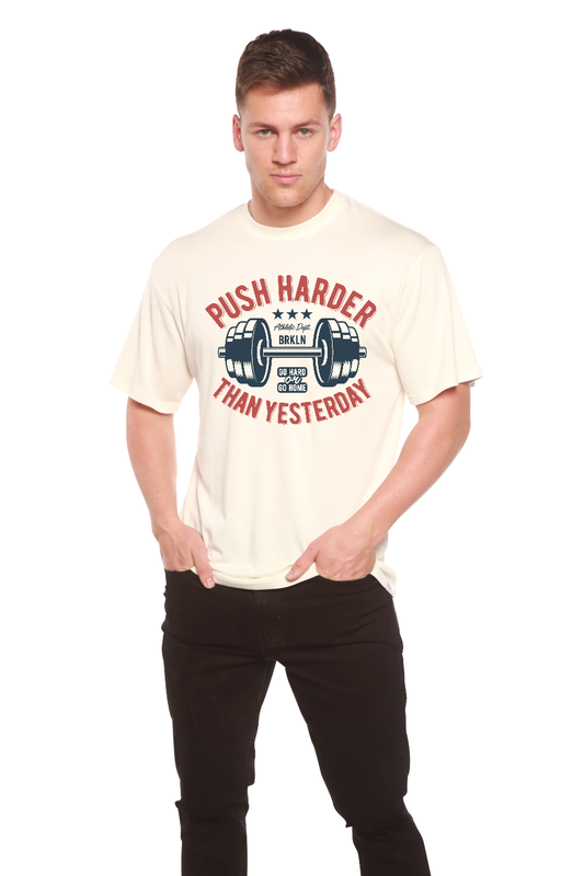 Push Harder Men's Bamboo Viscose/Organic Cotton Short Sleeve Graphic T-Shirt