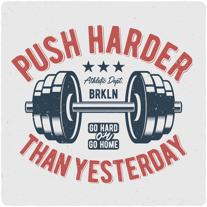 Push Harder Men's Bamboo Viscose/Organic Cotton Short Sleeve Graphic T-Shirt