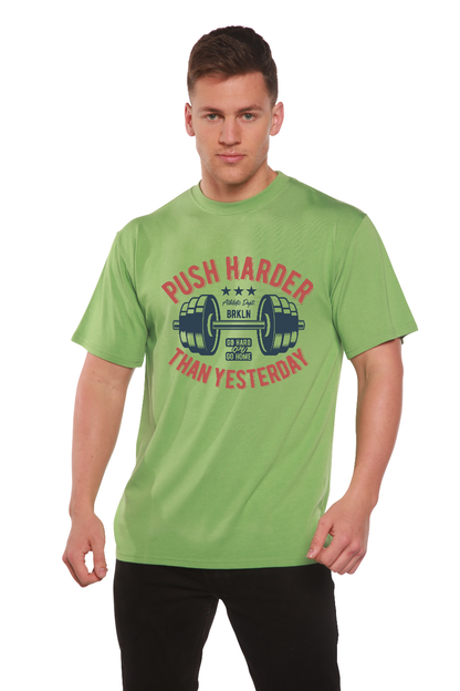 Push Harder Men's Bamboo Viscose/Organic Cotton Short Sleeve Graphic T-Shirt
