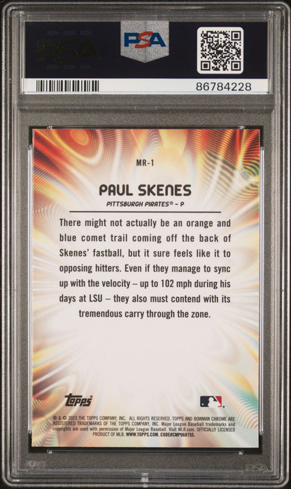 Graded 2023 Topps Bowman Draft Paul Skenes #MR1 Mood Ring Rookie RC Baseball Card PSA 10 Gem Mint