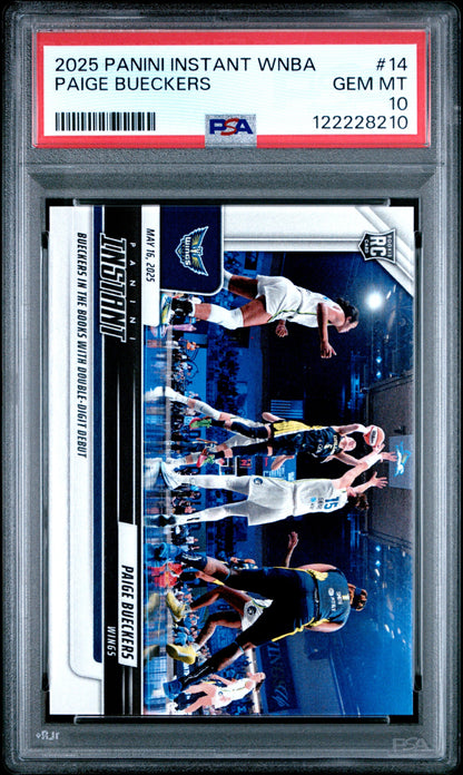 Graded 2025 Panini Instant Paige Bueckers #14 Rookie RC Basketball Card PSA 10 Gem Mint