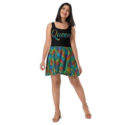 Queen Tie-Dye Skater Dress