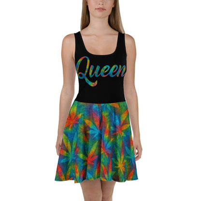 Queen Tie-Dye Skater Dress