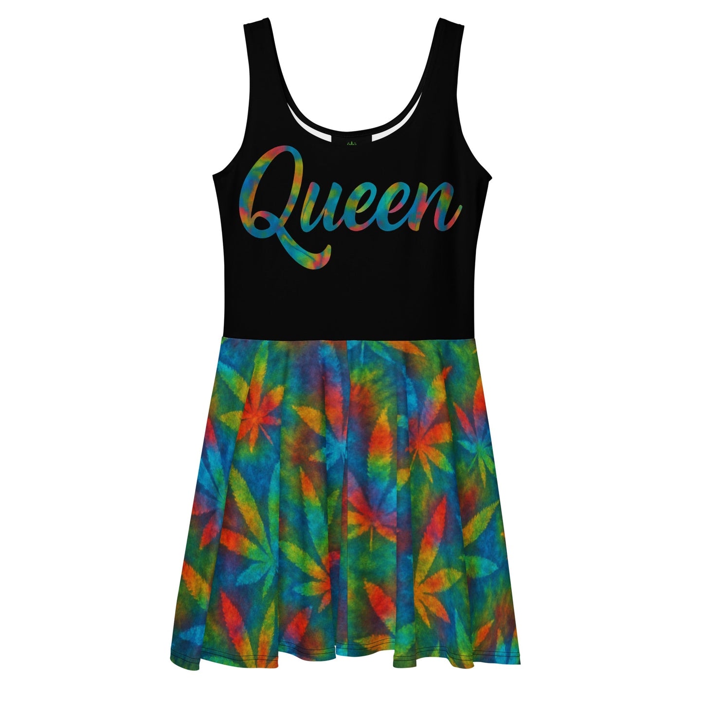 Queen Tie-Dye Skater Dress