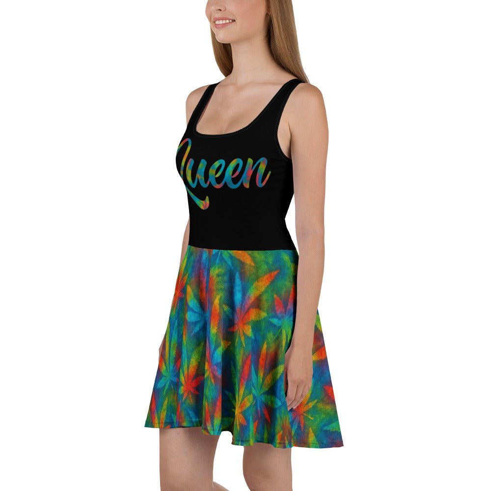 Queen Tie-Dye Skater Dress